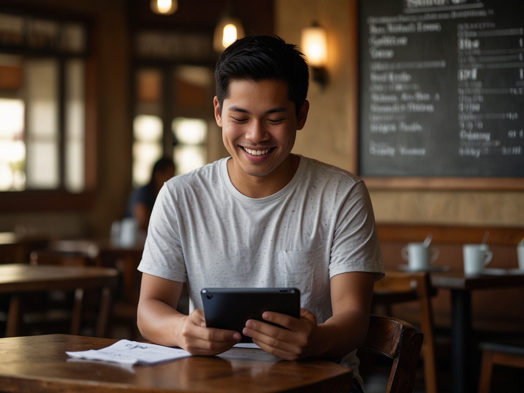 Happy new user registering on Plinko
